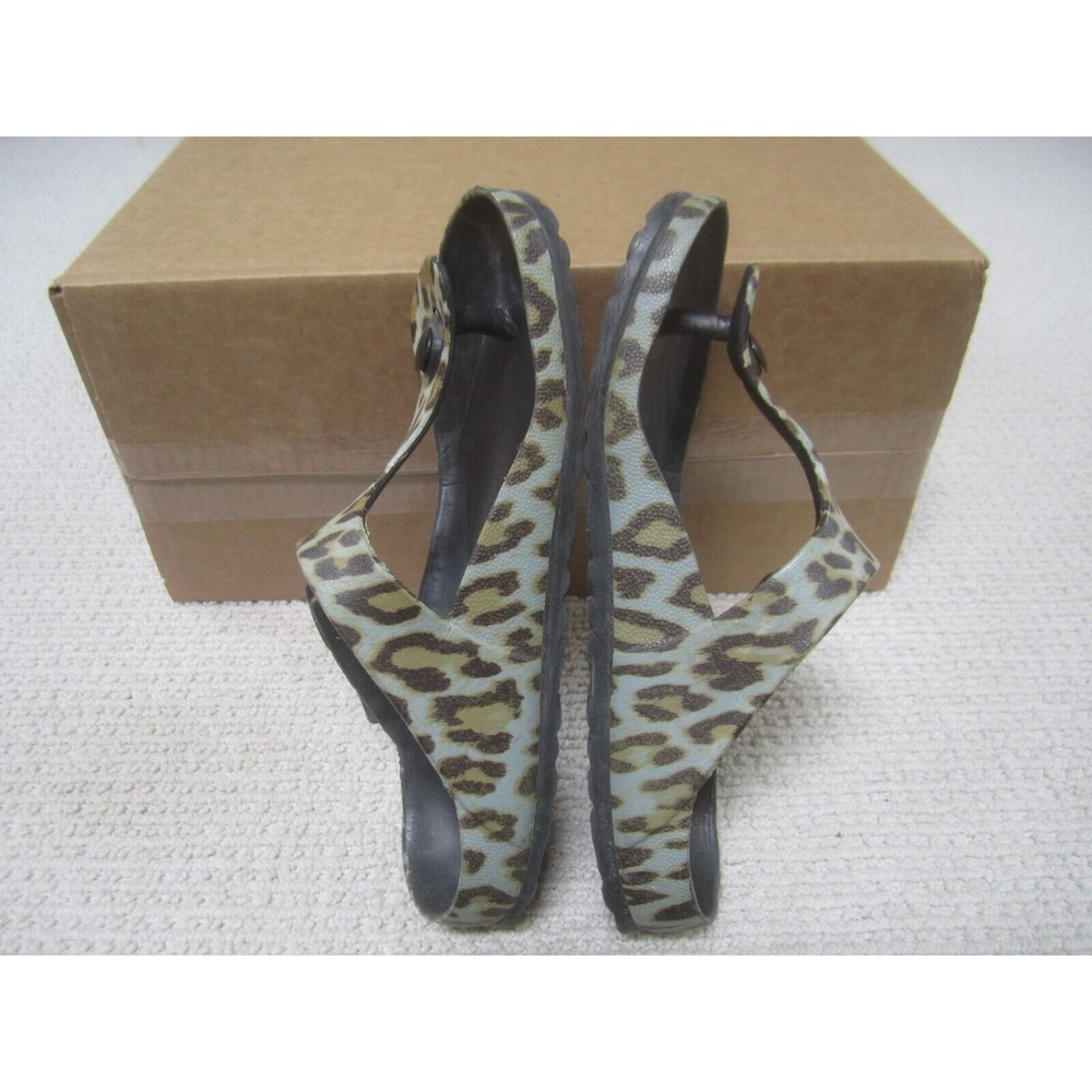 Hey‎ Girl Sandals Womens 38 Leopard Print Thong Slides Corky's US 7-7.5 - Picture 7 of 9